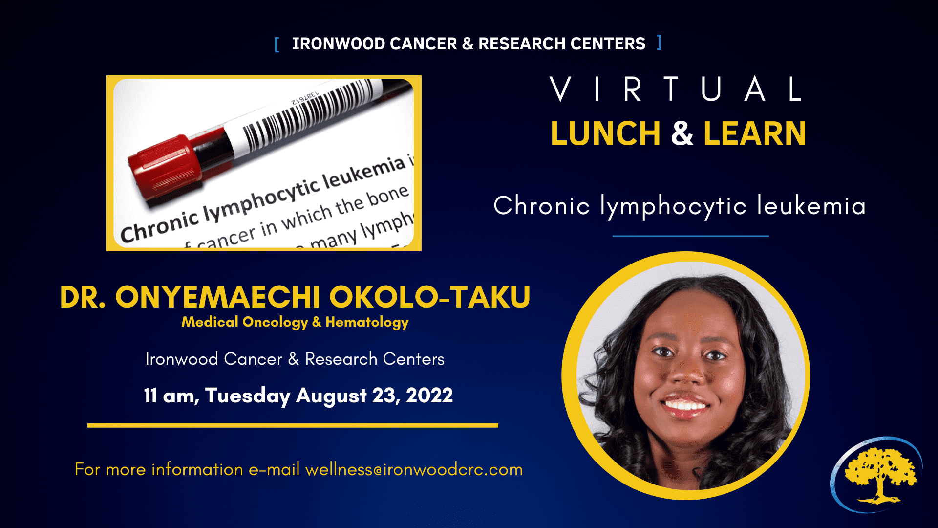 SCS Lunch & Learn: Chronic Lymphocytic Leukemia With Dr. Okolo-Taku ...